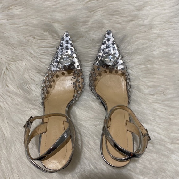 Mach and Mach‎ Crystal Embellished Clear Ankle Strap pump - Picture 5 of 12